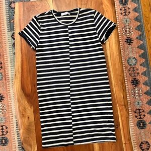 Everlane Navy and Cream Striped Top